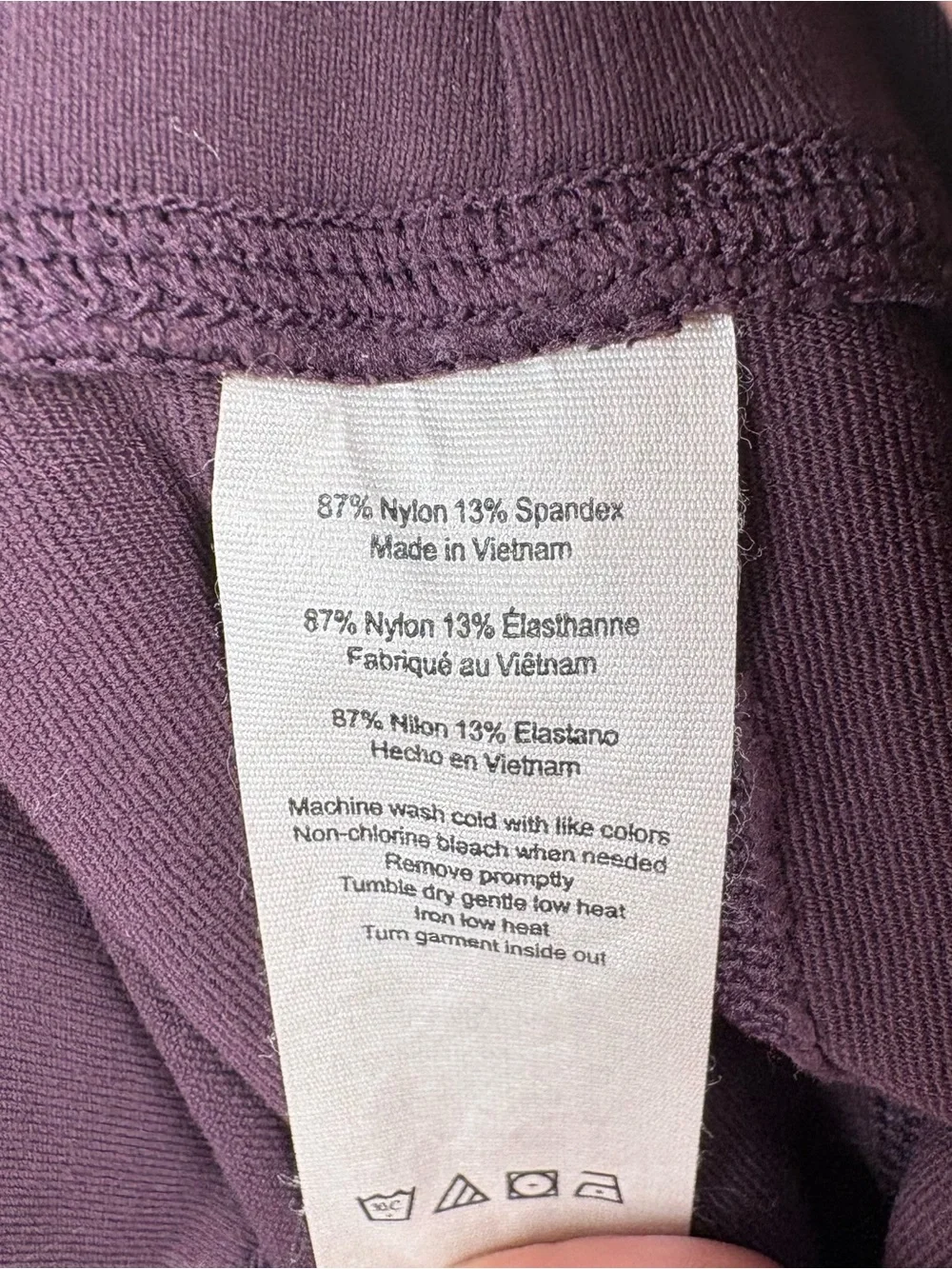 ALO Yoga Goddess Ribbed Leggings Purple Black Hi-Rise Women’s Size Small